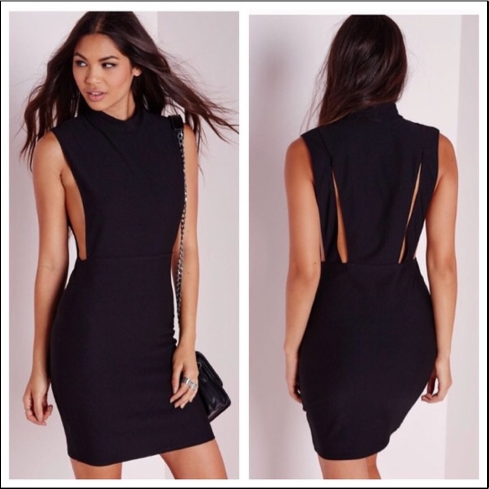 Missguided Black Cutout Dress